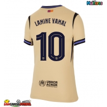 Camisa de Futebol Barcelona Lamine Yamal #10 Equipamento Secundário Mulheres 2025-26 Manga Curta